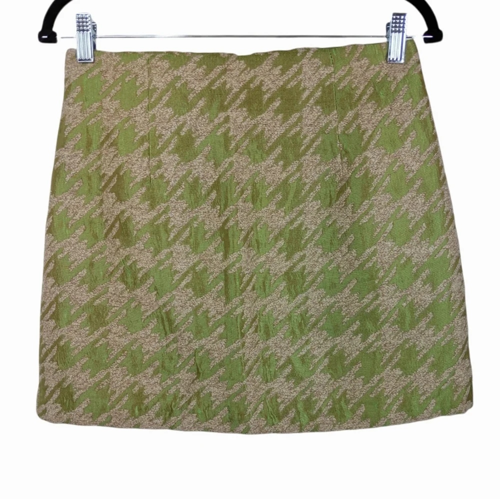 LAUREN BAZAAR by Choi Metallic Houndstooth Miniskirt NWT Sz M - Picture 1 of 6